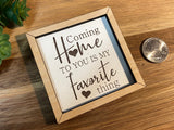 Miniature tiered tray wood signs 3x3