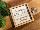 Miniature tiered tray wood signs 3x3