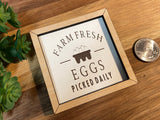 Miniature tiered tray wood signs 3x3
