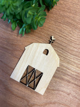Farmhouse wood cutout tractor cow chicken rooster farm barn tiered tray accessories
