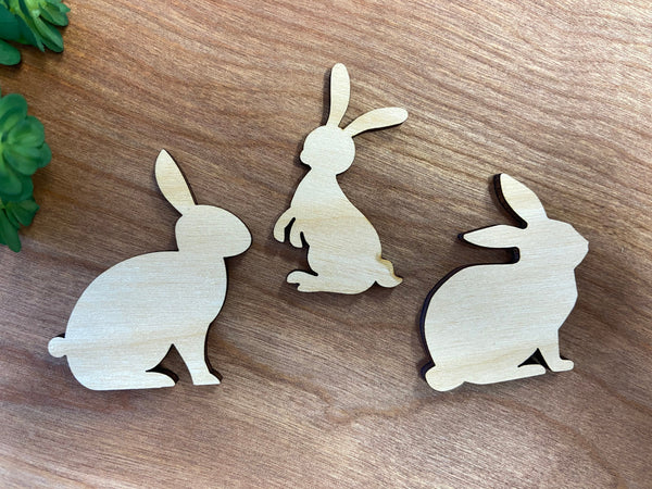 Easter wood cutouts Bunny Rabbit Spring