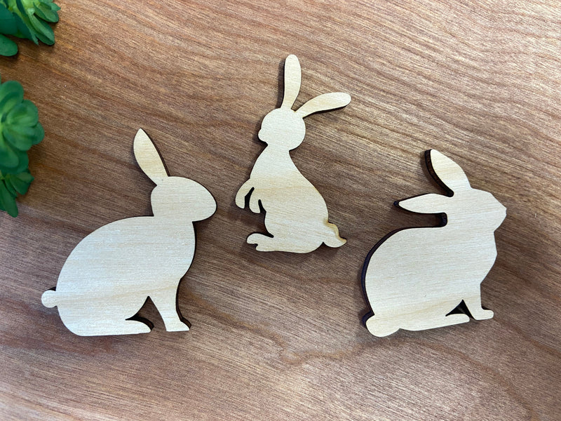 Easter wood cutouts Bunny Rabbit Spring