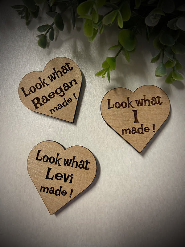 Look what I made customize magnet wood laser engraved