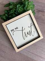 Miniature tiered tray wood signs 3x3 Christian addition spring Easter bible Jesus Amazing grace