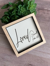 Miniature tiered tray wood signs 3x3 Christian addition spring Easter bible Jesus Amazing grace