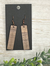 Walnut wood Faith earrings spiritual Easter spring style gift for her minimalist   Adorable solid walnut earring set One sided Faith cross