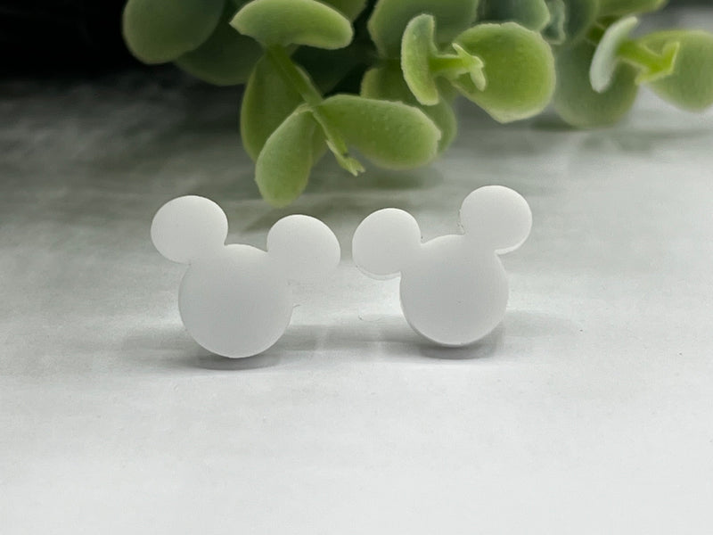 Mickey Mouse Disney acrylic stud earrings mouse head red black white gift for her vacation disney world