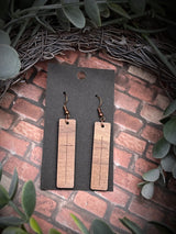 Walnut wood Faith earrings spiritual Easter spring style gift for her minimalist   Adorable solid walnut earring set One sided Faith cross