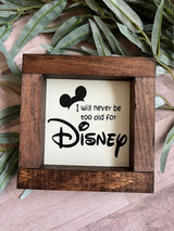Disney Mickey Mouse goofy mini wood sign