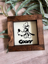 Disney Mickey Mouse goofy mini wood sign