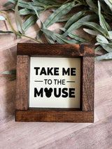 Disney Mickey Mouse goofy mini wood sign