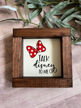 Disney Mickey Mouse goofy mini wood sign