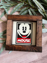 Disney Mickey Mouse Walt Minnie wood sign