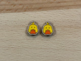 Farm animal stud earrings cow pig sheep duck chicken horse Hand painted  quality hypoallergenic gift for her cow lover farmer