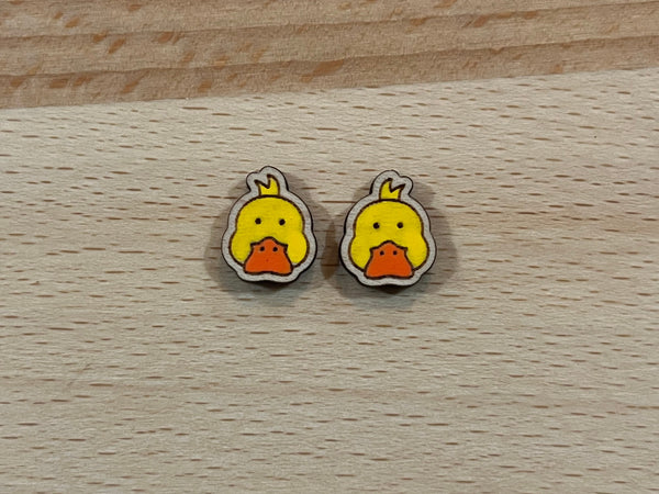 Farm animal stud earrings cow pig sheep duck chicken horse Hand painted  quality hypoallergenic gift for her cow lover farmer