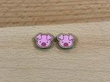 Farm animal stud earrings cow pig sheep duck chicken horse Hand painted  quality hypoallergenic gift for her cow lover farmer