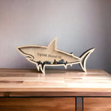 Shark teeth Shadow box for shark teeth, beach glass, agates, crystals sea glass sand. Shark tooth Display!