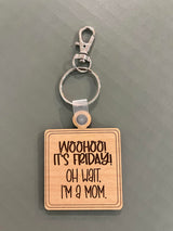 Mother's Day Gift Ideas, Funny Keychain, Dainty Keyring, Wood Keychain, Sister Gift, Best Friend Gift, New Mom, Babyshower gift