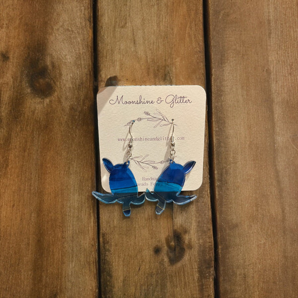 Sea turtle earrings dangle beach jewelry ocean beach sea animal sensitive ears 1.5” in length lightweight hypoallergenic acrylic