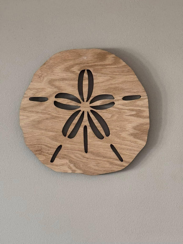 Coastal Wood Sand Dollar Wall Décor – Beach House Wall Art in Multiple Sizes
