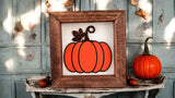6x6 Halloween Wood Sign – 3D Layered Fall signs ” – Red Mahogany Stained Frame – Freestanding Shelf Decor Ghost Boo Pumpkin Jack o Lantern