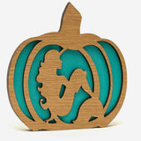 Beach Theme Mermaid Fall Pumpkin - Ocean Beach House Decor Halloween