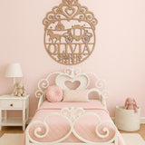 Personalized Wooden Princess Carriage Name Cutout – Custom Fairytale Wall Decor | Multiple Sizes Available