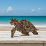 Sea Turtle Layered wood wall art Layered Wooden Sea Turtle  – 4-Layer Ocean Decor | Handmade & Unique Beach House