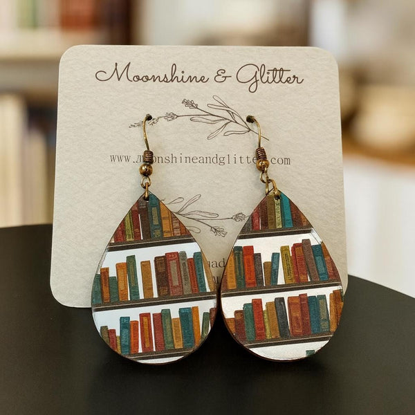 Book lover Teardrop Earrings, Librarian Earrings, Book Lover Gifts, Book Earrings, Library, Gifts for Teachers, Reading