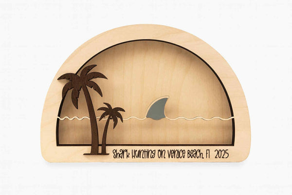 Shark Tooth Shadow Box - Beach Treasure Display for Teeth, Shells, Rocks, or Sand beach vacation  home decor beach house gift Customize