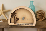 Shark Tooth Shadow Box - Beach Treasure Display for Teeth, Shells, Rocks, or Sand beach vacation  home decor beach house gift Customize