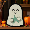 Halloween Ghost Beach Theme – Stand Alone 4" Ghost Decor – Coastal Halloween Shelf Sitter – Beachy Spooky Cute Fall Decoration