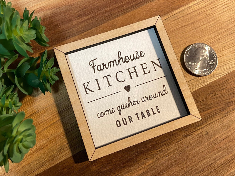 Miniature tiered tray wood signs 3x3 - Moonshineandglitter
