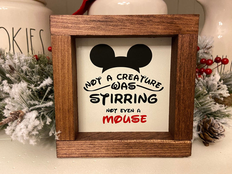 Minnie Mouse mini wood sign tiered tray bar size - Moonshineandglitter