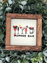 Minnie Mouse mini wood sign tiered tray bar size - Moonshineandglitter