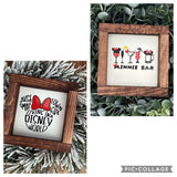 Minnie Mouse mini wood sign tiered tray bar size - Moonshineandglitter