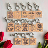 Mother's Day Gift Ideas, Funny Keychain, Dainty Keyring, Wood Keychain, Sister Gift, Best Friend Gift, New Mom, Babyshower gift - Moonshineandglitter