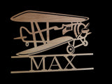 Personalized Wooden Airplane Name Cutout – Custom Nursery Wall Decor | Multiple Sizes Available - Moonshineandglitter