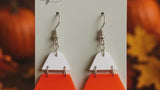 Halloween Candy Corn Dangle Earrings - 1.5" - Hypoallergenic, Lightweight, Bright High-Quality Acrylic
