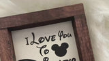 Disney mini wood sign Mickey Princess coffee