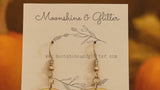 Wooden Pie Slice Earrings – Fall Inspired Dangle Earrings | Handmade by Moonshine & Glitter | Hypoallergenic | Thanksgiving Jewelry