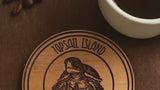 Custom Sea Turtle Wood Coaster Set | Laser Engraved Floral Turtle Drink Coasters | Coastal Home Decor | Personalized Gift Option