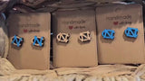 UNC Tar Heels Stud Earrings | Lightweight Wood  | Carolina Blue North Carolina