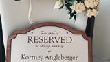 Personalized Memorial Sign Reserved In Memory Of Name Celebrating With Us In Heaven Wedding Seat Save a seat Memorial In loving memory