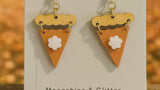 Pumpkin Pie Slice Earrings – Fall Dangle Earrings | Handmade Wood Earrings | Hypoallergenic | Thanksgiving Jewelry by Moonshine & Glitter