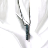 Sterling silver bar necklace customized engrave gift for her - Moonshineandglitter
