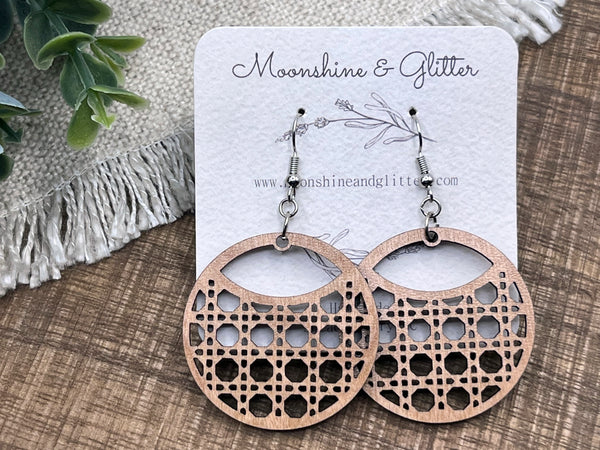 Cherry Rattan earrings