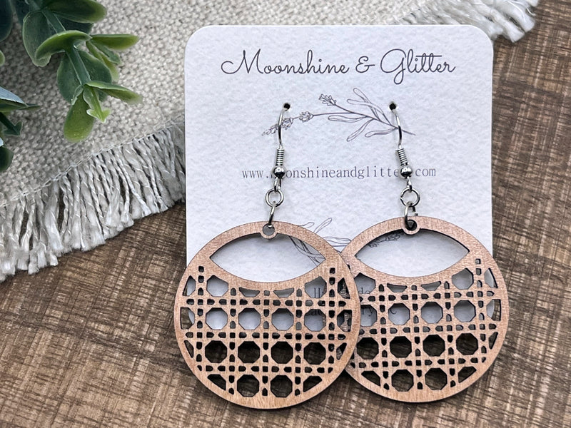 Cherry Rattan earrings