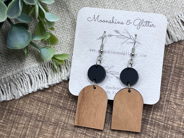 Cherry arch earrings
