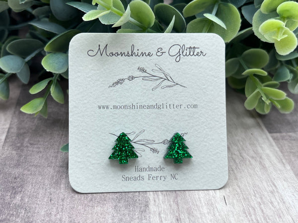 Christmas tree stuff earrings - Moonshineandglitter